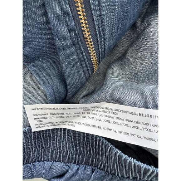 TwinSet Milano Chambray hoodie with zip Blue Denim - Picture 7 of 7